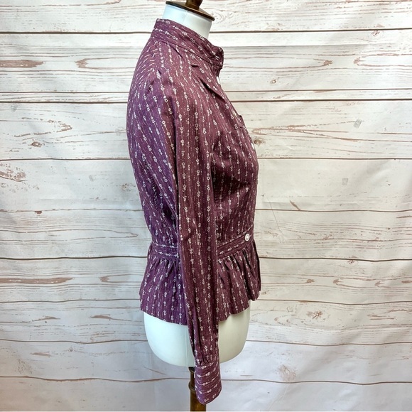 Marc Jacobs Puff Sleeve Floral Cottagecore Peplum Blouse - Picture 7 of 10